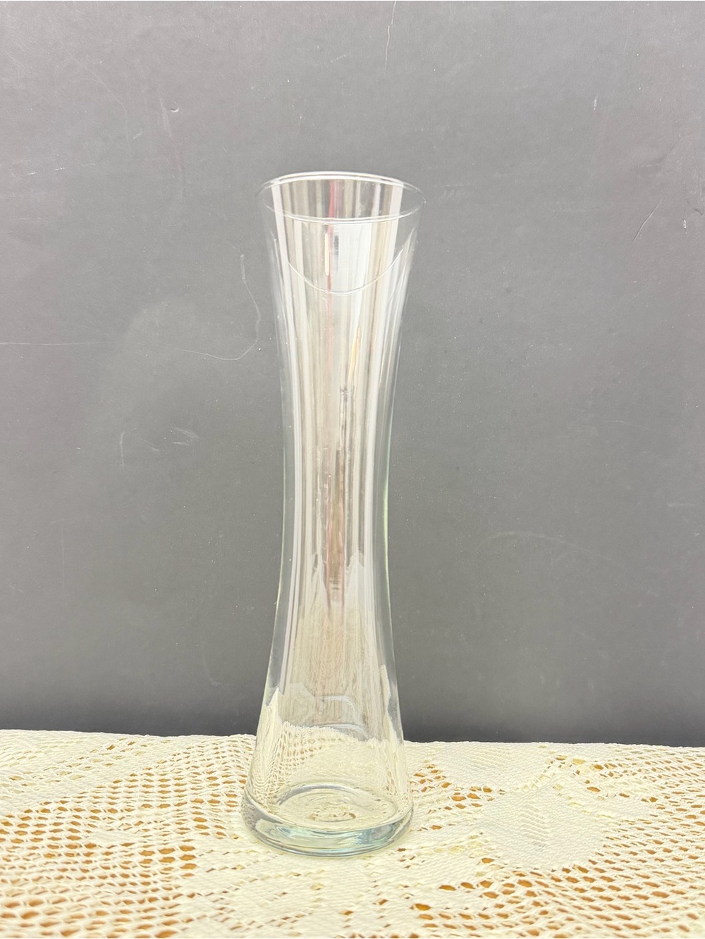 Libbey Crisa Clear Glass 1980s-1990s Vase